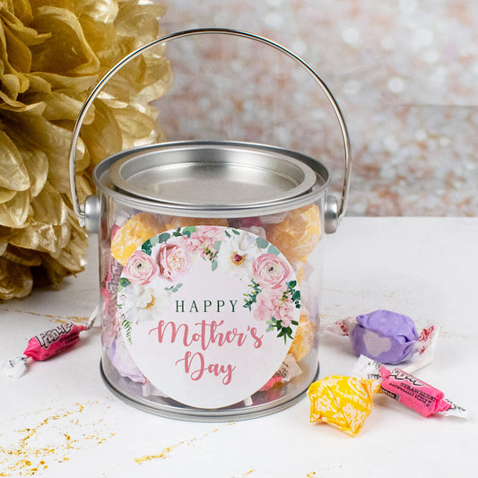 Mother's Day Silver Paint Can with Floral Sticker