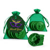 Mardi Gras Masquerade Chocolate Coins in XS Organza Bags with Gift Tag