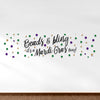 Mardi Gras Beads & Bling 5 Ft. Banner