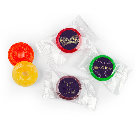 Personalized Mardi Gras Golden Elegance Life Savers 5 Flavor Hard Candy