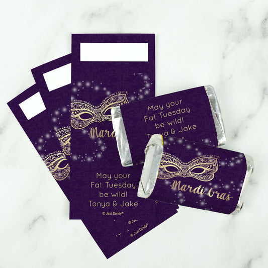 Personalized Mardi Gras Golden Elegance Mini Wrappers Only