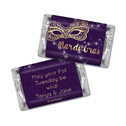 Personalized Mardi Gras Golden Elegance Hershey's Miniatures