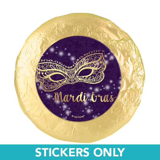 Mardi Gras Golden Elegance 1.25" Stickers (48 Stickers)