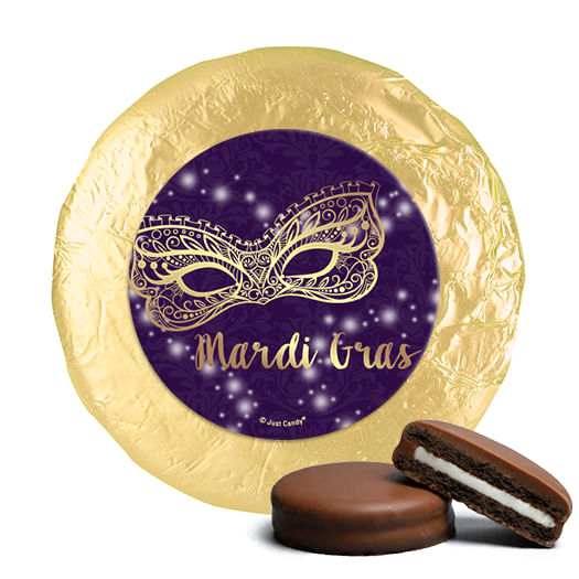 Mardi Gras Golden Elegance Milk Chocolate Covered Oreos