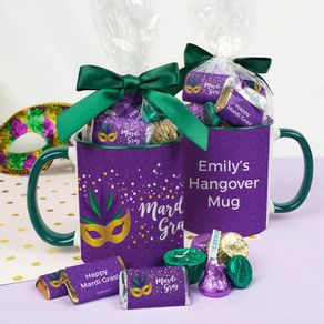 Personalized Mardi Gras Big Easy 11oz Mug with Hershey's Mix