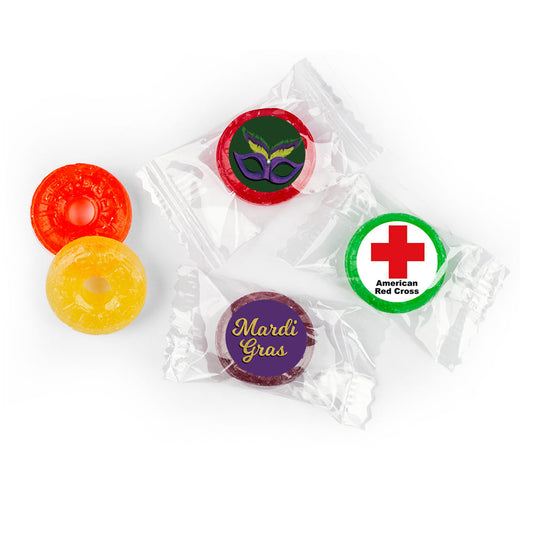 Personalized Mardi Gras Add Your Logo Life Savers 5 Flavor Hard Candy