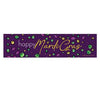 Mardi Gras Beads and Bling 5 Ft. Banner