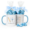 Nurse Appreciation First Aid 11oz Light Blue Mug with 1/2lb Light Blue KISSES