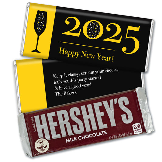 Personalized New Year's Eve A Classy New Year Hershey's Milk Chocolate Bar & Wrapper