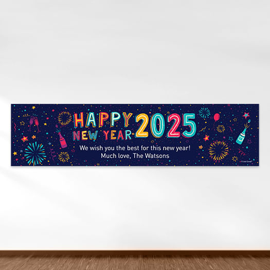 Personalized New Year's Eve Festivities 5 Ft. Banner