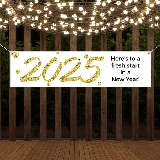 Personalized New Year's Eve Dots 5 Ft. Banner