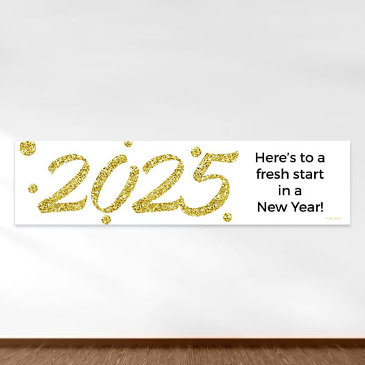 Personalized New Year's Eve Dots 5 Ft. Banner