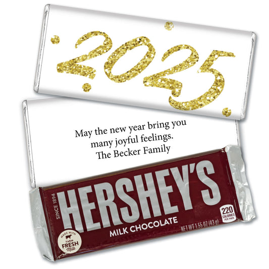 Personalized New Years Dots Hershey's Hershey's Milk Chocolate Bar & Wrapper