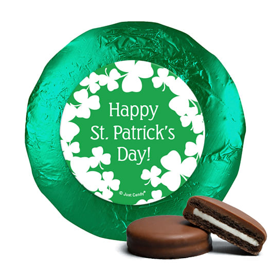 St. Patrick's Day White Clovers Milk Chocolate Covered Oreos