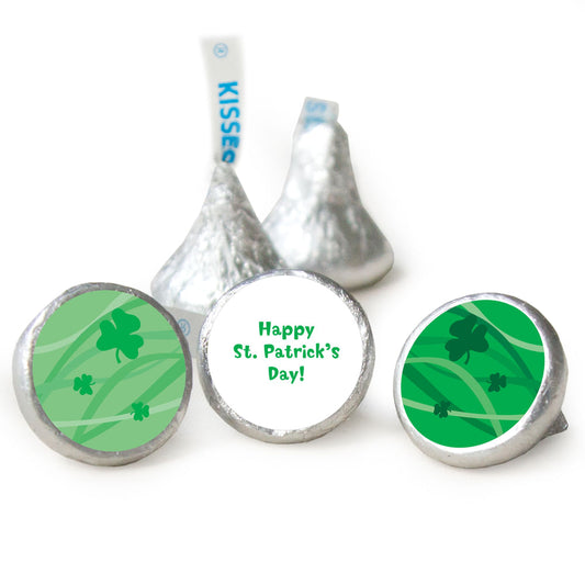 St. Patrick's Day Personalized Hershey's Kisses Ribbons and Clover Assembled Kisses