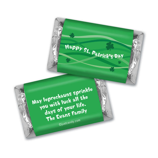 St. Patrick's Day Personalized Hershey's Miniatures Ribbons and Clover