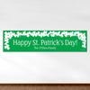 Personalized St. Patrick's Day White Clover on Green 5 Ft. Banner