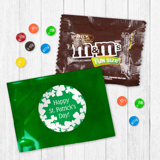 Happy St Patricks Day Milk Chocolate M&Ms - White Clovers