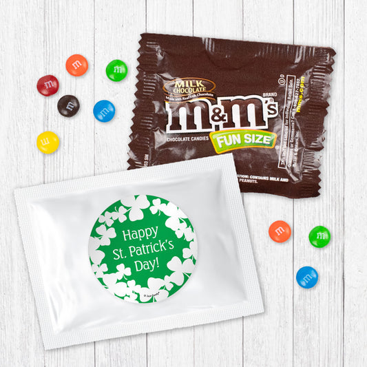 Happy St Patricks Day Milk Chocolate M&Ms - White Clovers