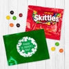 Happy St Patricks Day Skittles Favor - White Clovers