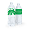 Personalized St. Patrick's Day White Clovers Water Bottle Sticker Labels (5 Labels)