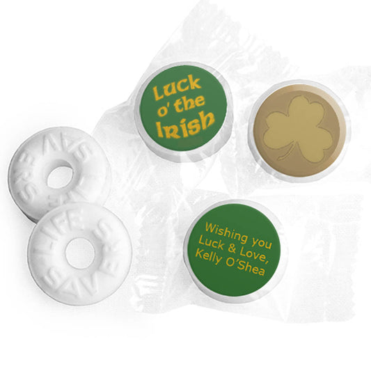 Personalized St. Patrick's Day Gold Life Savers Mints