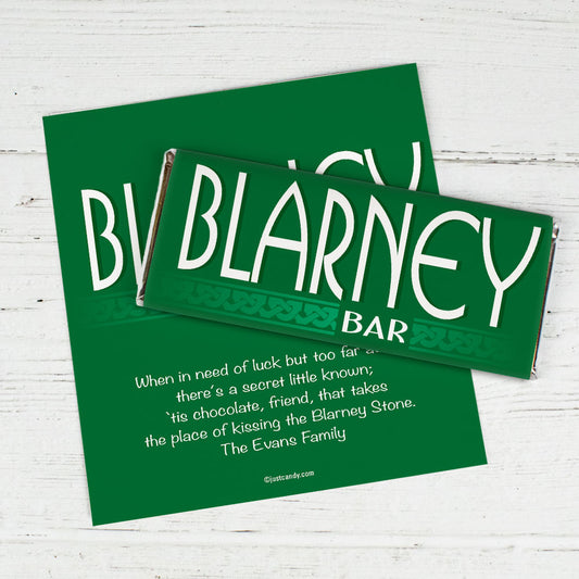 Personalized St. Patrick's Day Blarney Bar Chocolate Bar Wrappers