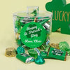 Personalized St. Patrick's Day Clover Container with Hershey's Mix