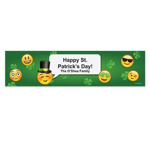 Personalized St. Patrick's Day Emoji 5 Ft. Banner