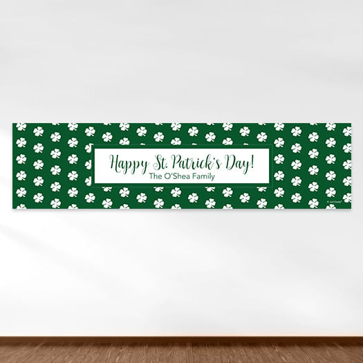 Personalized St. Patrick's Day Sham-dots 5 Ft. Banner