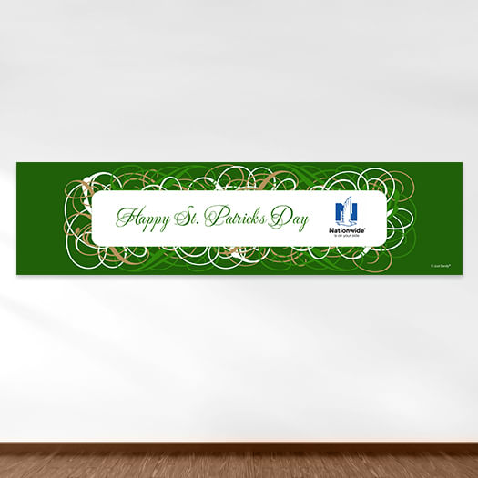 Personalized St. Patrick's Day Swirls 5 Ft. Banner