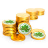 St. Patrick's Day Stripes Chocolate Coins with Stickers