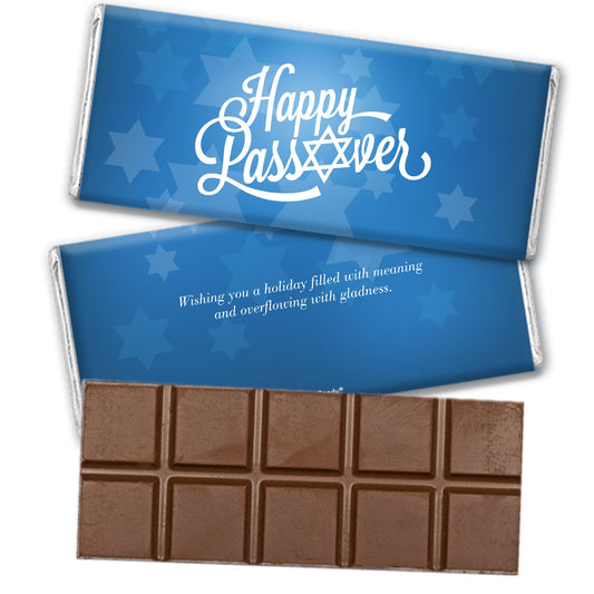 Personalized Happy Passover Belgian Chocolate Bar