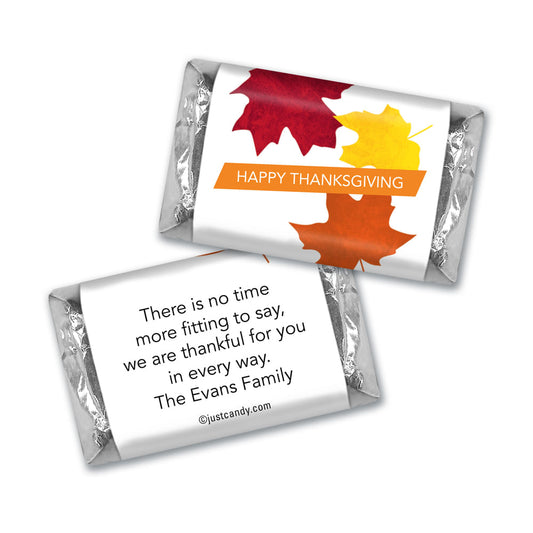 Thanksgiving Personalized Hershey's Miniatures Fall Leaves