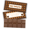 Thanksgiving Personalized Belgian Chocolate Bar Happy Turkeys