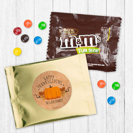 Personalized Thanksgiving Pumpkin Patch Milk Chocolate M&Ms