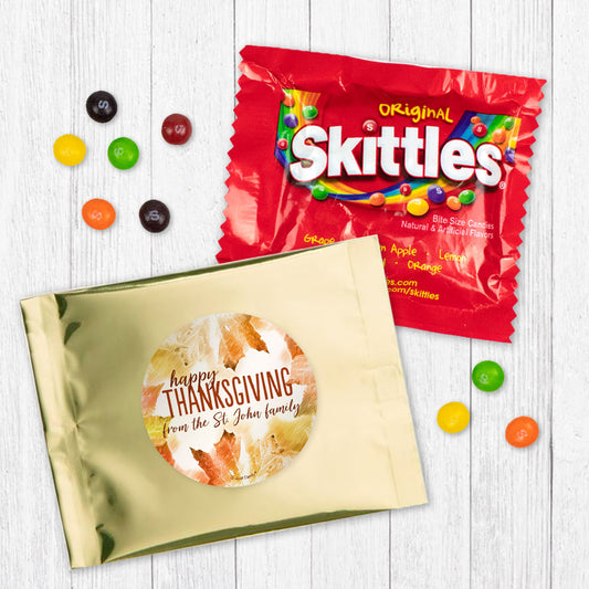 Personalized Thanksgiving Pumpkin Patch Skittles