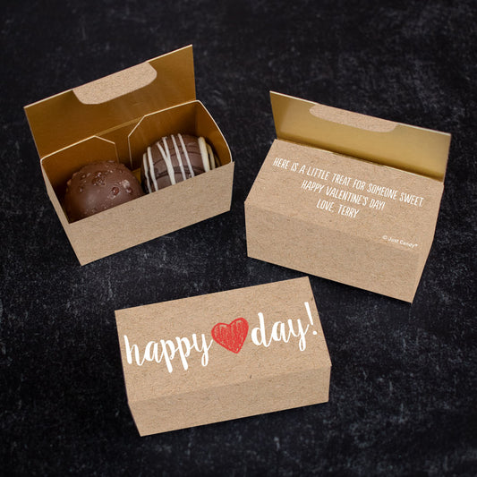 Personalized Valentine's Day 2pc Truffle Favor - Hand Drawn Heart