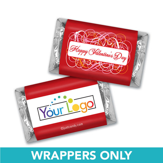 Valentine's Day Personalized Hershey's Miniatures Wrappers Swirrls