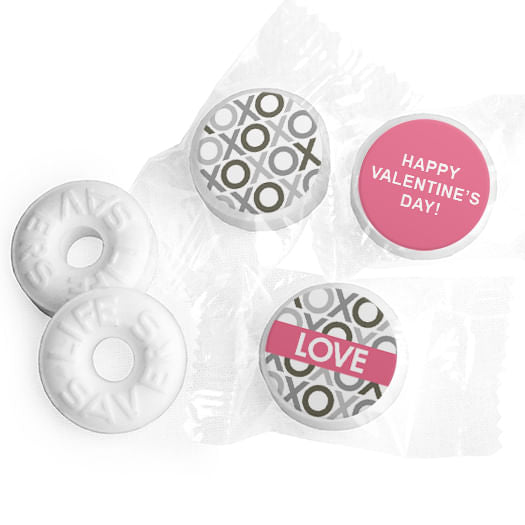 Valentine's Day Personalized Life Savers Mints Tiny Hearts Pattern