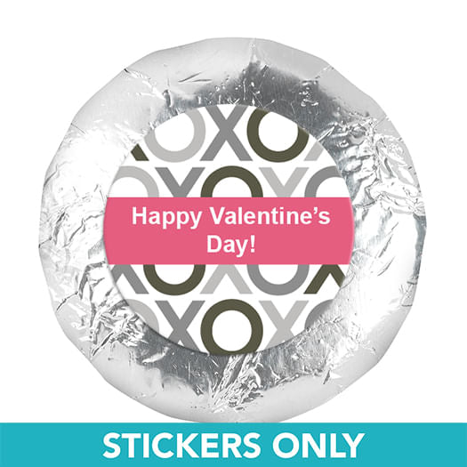 Valentine's Day XOXO 1.25" Stickers (48 Stickers)