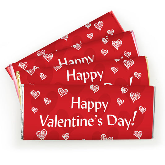 Valentine's Day Personalized Hershey's Milk Chocolate Bar Heart Confetti