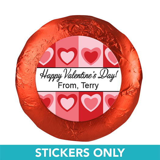 Valentine's Day Fading Hearts 1.25" Stickers (48 Stickers)