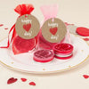 Valentine's Day Red Heart Chocolate Coins in XS Organza Bags