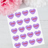 Personalized Valentine's Day 2" Stickers - Coversation Hearts