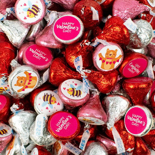 Assembled Valentine's Day Hershey's Kisses Candy 90ct - 14.4oz - The Bees and the Bears