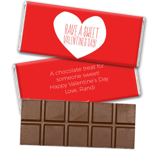 Personalized Have A Sweet Valentine's Day Belgian Chocolate Bar