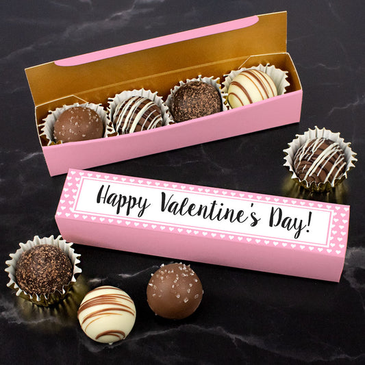 Valentine's Day 4pc Truffle Favor - Little Hearts