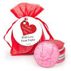 Personalized Valentine's Day Hanging Heart Chocolate Coins in XS Organza Bags with Gift Tag