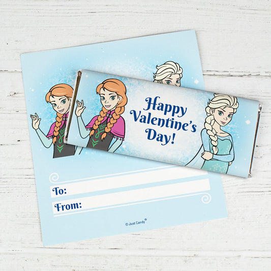 Fill in the Blank Valentine's Day Frozen Themed Chocolate Bar Wrappers